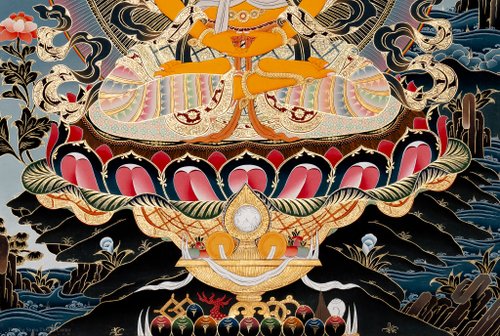 送料無料 50%OFF】ネパール 完成の母般若波羅蜜多タンカアート | 壁面