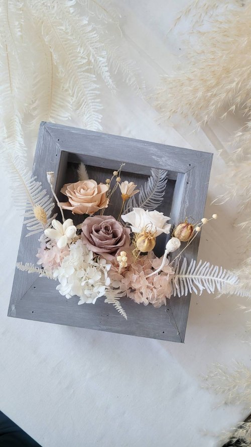 12%OFF】台湾 Hai Zang Design│永遠の花のフォトフレーム。立体