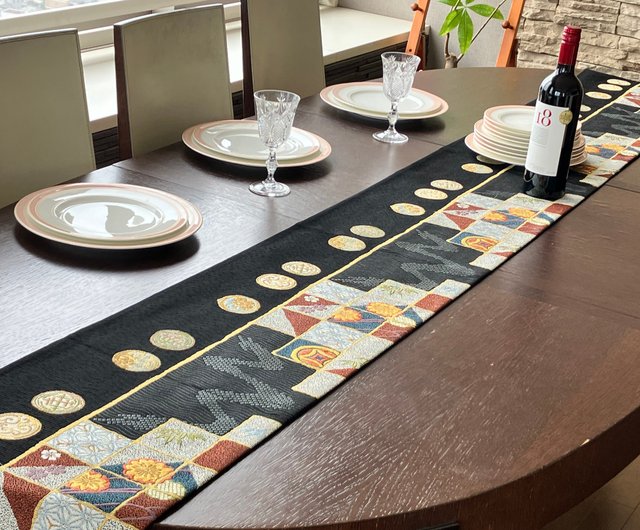 西陣織 着物 帯 テーブルランナー NTR008 Japanese style by C