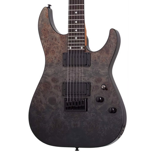 Schecter PT Standard Electric Guitar - Black Fade Burst Burl - Ted