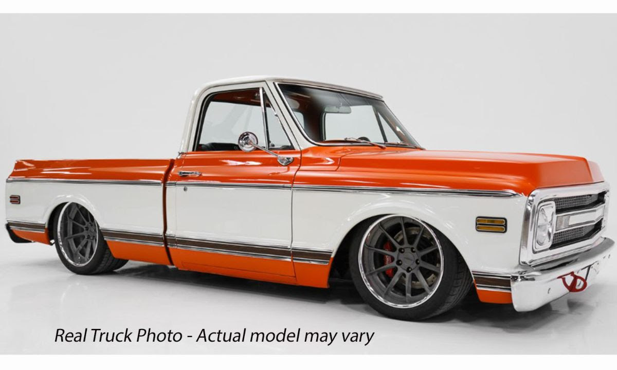 1/18 ACME 1970 Chevrolet C-10 Pro Touring (Orange & White) Diecast