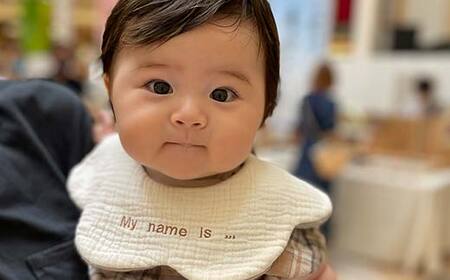 もくもくスタイ 1枚 yuzukinari ベビー用品 ベビースタイ スタイ