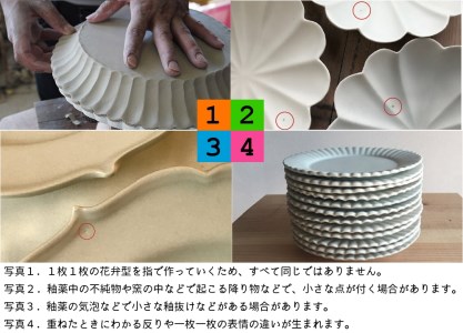 臼杵焼〕稜花リム皿（L）【2枚セット】 | 大分県臼杵市 | ふるさと