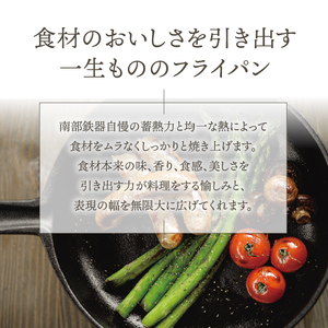 南部鉄器 フライパン 24cm 【OIGEN 作】 IH調理器 伝統工芸品 鉄