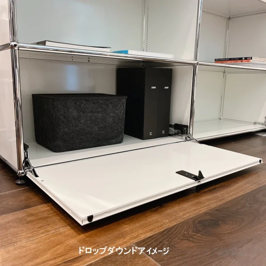 USMハラー サイドボード 2連2段 （W1523×D373×H740）グラファイト