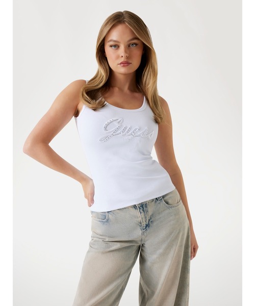 SL Raissa Logo Tank Top ロゴ タンクトップ | GUESS(ゲス) JAPAN 公式