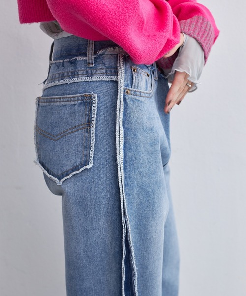 casane（カサネ）の「リメイクデニムパンツ（デニムパンツ）」 - WEAR