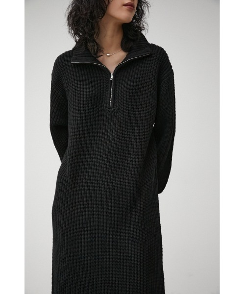 ZIP UP KNIT ONEPIECE/ジップアップニットワンピース（ワンピース