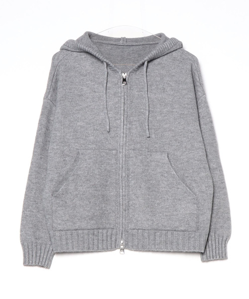 Soft Knit Zip-Up Hoodie / ソフトニットジップアップパーカー