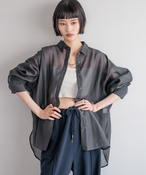 セール】シアーシャツLS＊ 231459（シャツ/ブラウス）｜LOWRYS FARM