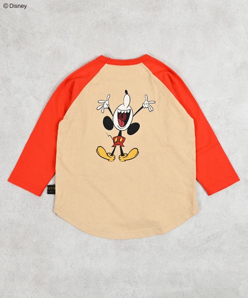 Disney】ミッキーマウス/ラグランロンT（Tシャツ/カットソー