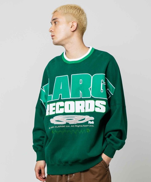 XLARGE（エクストララージ）の「XLARGE RECORDS LOGO CREWNECK SWEAT