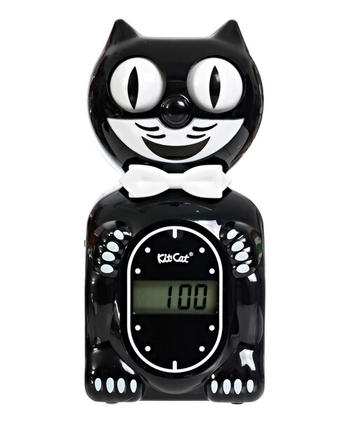 California Clock / Kit-Cat Klock デジタルクロック ブラック（置時計