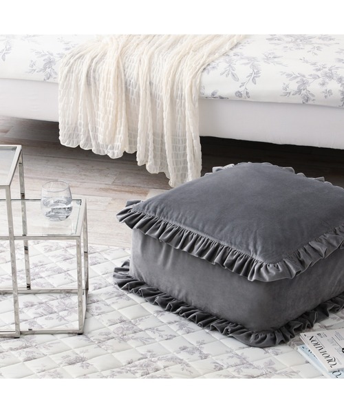 クッションになるふとん収納ケース ライトグレー（クッション