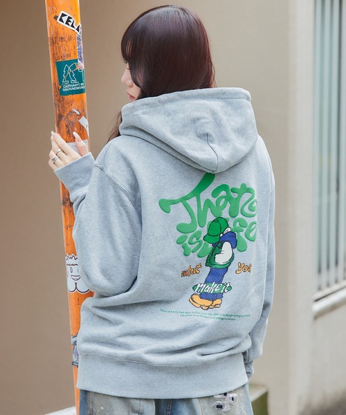 HEAVY WEIGHT 12.7oz 'POSTER BOY' LOGO ZIP HOODIE 長袖 パーカー 秋
