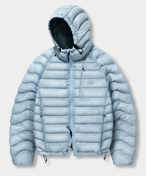 セール】VLAD ライトシェル軽量ダウンジャケット_フード付きスカイ