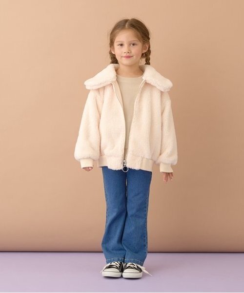 セール】【万能アウター】丸衿ボアブルゾン（ブルゾン）｜Lycee mine