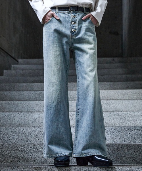 CLEL】Vintage Design Pantalon Denim Pants/ヴィンテージデザイン