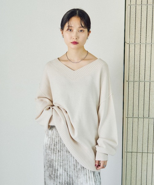 セール】7ゲージVネックプルオーバー 133269（ニット/セーター