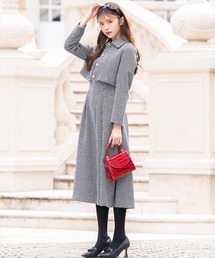 SWINGLE（スウィングル）の「千鳥ショートジャケット×ワンピース