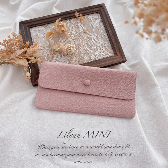 人気デザイン さくらピンク レザー 長財布 極薄 本革 ソフトレザー