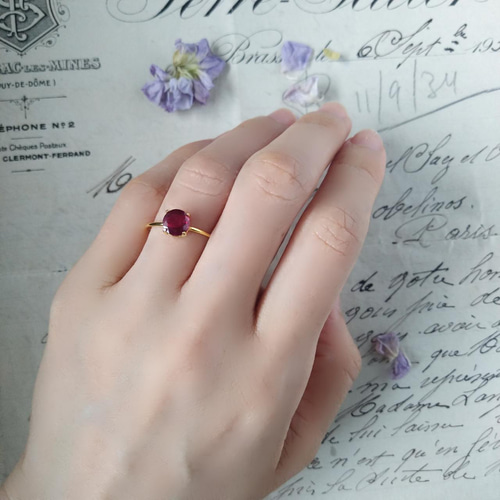 6mmルビー 大粒宝石質AAA天然石 リング 誕生日 母の日 クリスマス