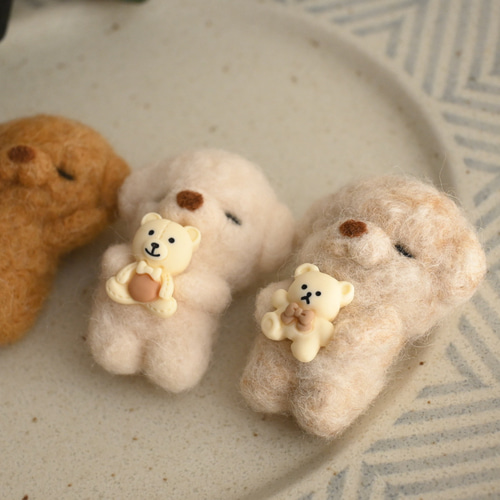 羊毛フェルト お昼寝トイプードル 羊毛フェルト あのね 通販 17890798