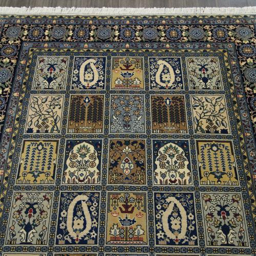 ヴィンテージラグ ペルシャ絨毯 庭園模様 ヘシティデザイン オールド