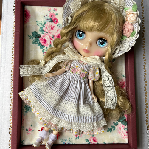 No.2 【送料無料】 ネオブライスサイズ リボン刺繍 ボンネット