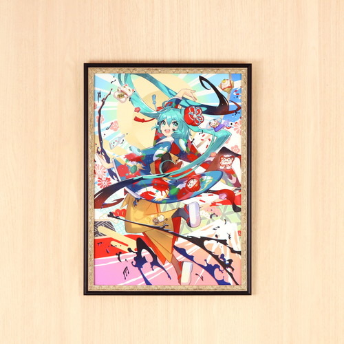 元気いっぱいな躍動感のある初音ミクのイラストと共に新年を迎えてみ