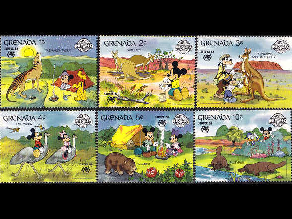 外国切手(ディズニー)、可愛い古切手、ヴィンテージ切手の通販