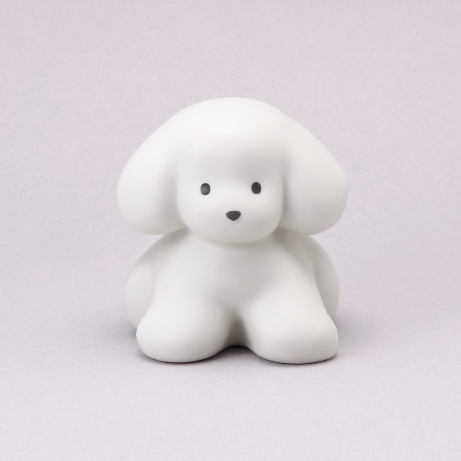 てらおかなつみ 瀬戸焼のいぬの置物(たれみみ白) – 中外陶園オンライン