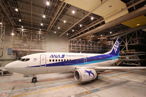 さよならANA「スーパードルフィン」 ずんぐりむっくりB737-500のやや