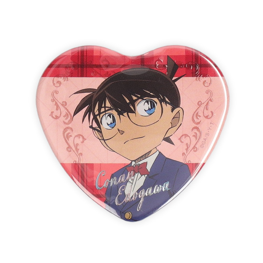 名探偵コナンプラザ ジュエリーハート缶バッジ 工藤新一