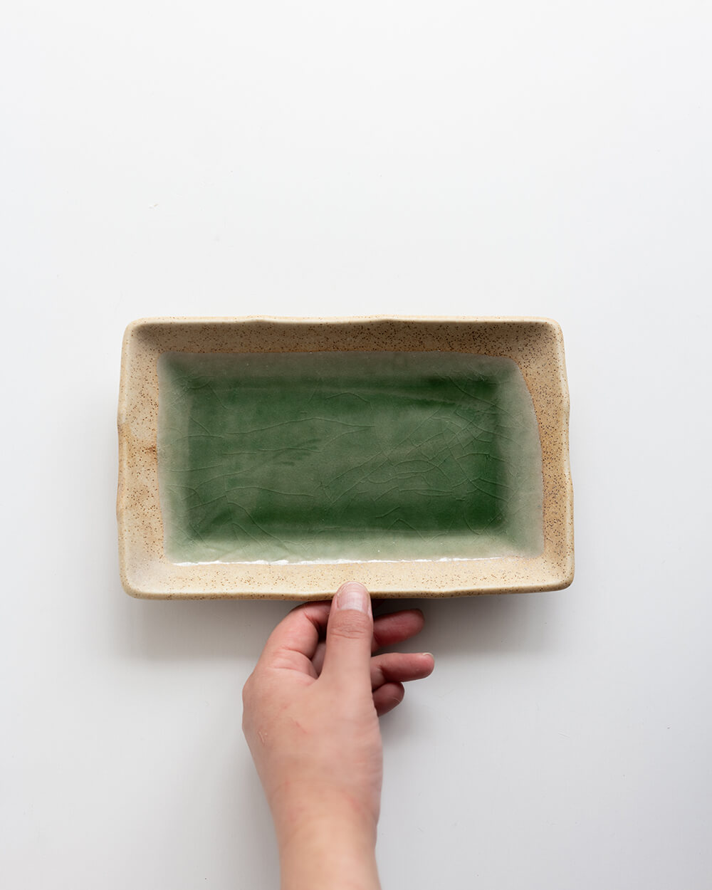 翡翠 素焼き長角皿 -器市- | cocochi ｜ 家具と服と暮らしの店｜静岡県