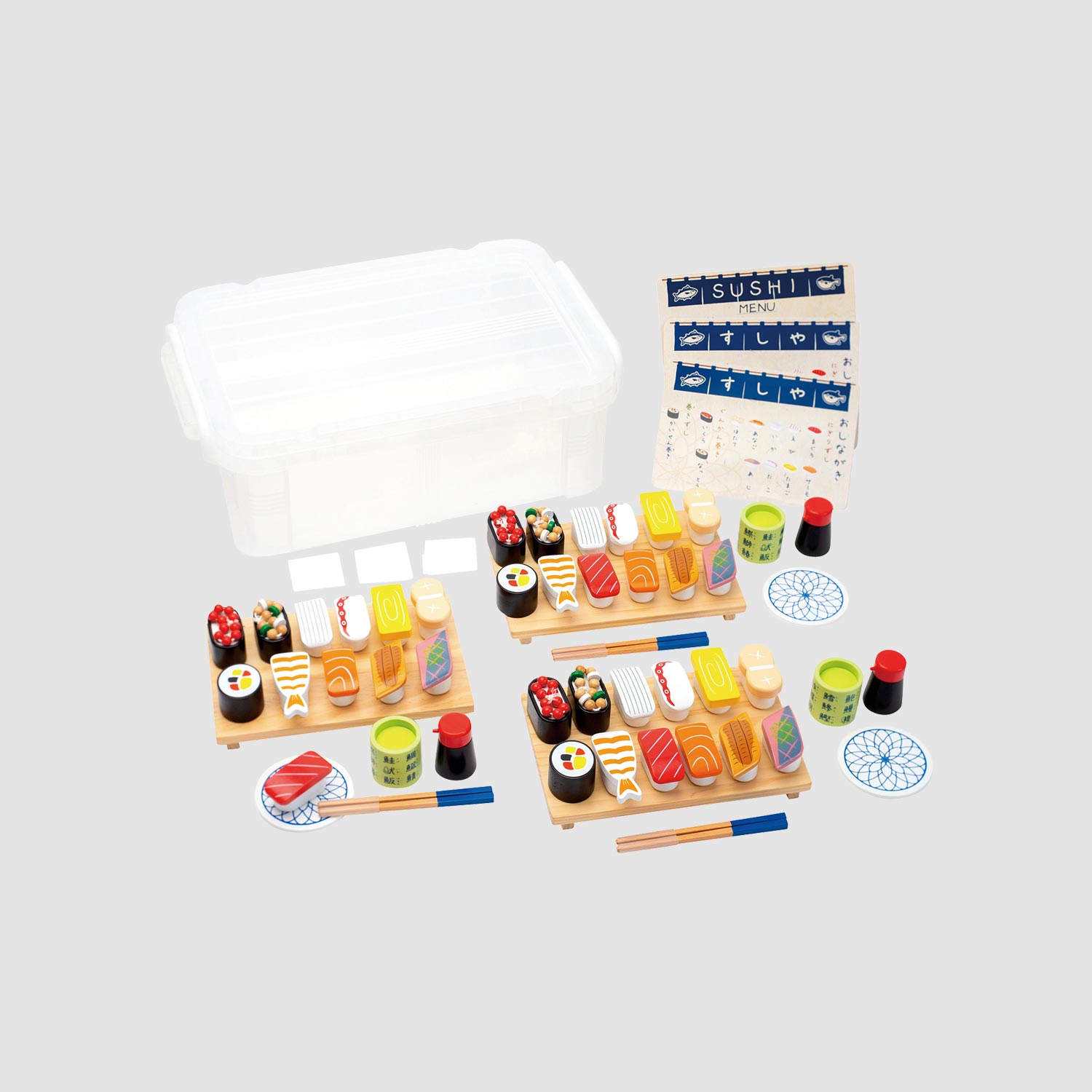 磁石でくっつくおままごと 特上すし 3名セット | CoFa