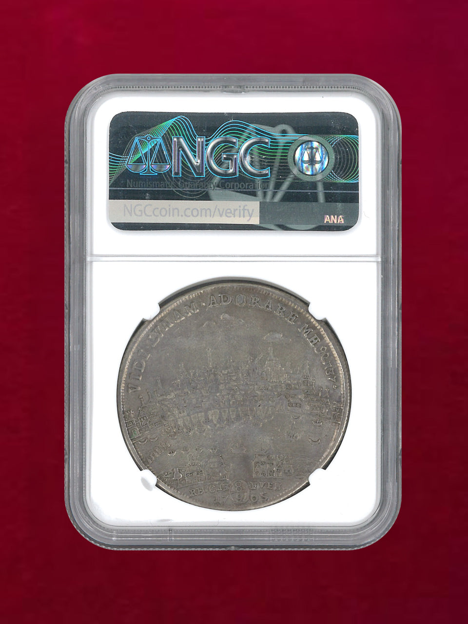 ドイツ・ケルン】ターラー 銀貨 COLOGNE 1705 NGC VF DETAILS MOUNT