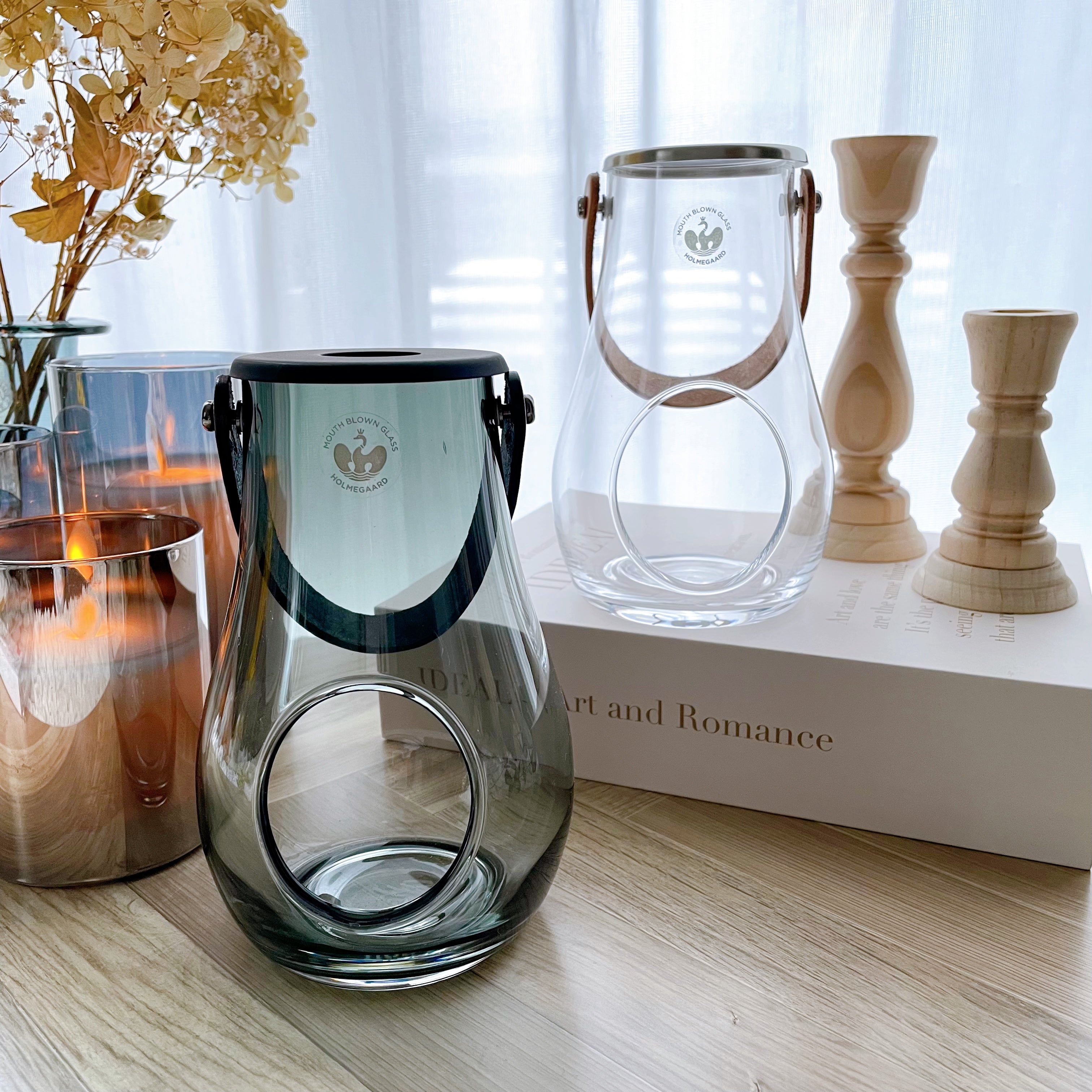 HOLMEGAARD ホルムガード ランタンSサイズ クリア スモーク 16cm