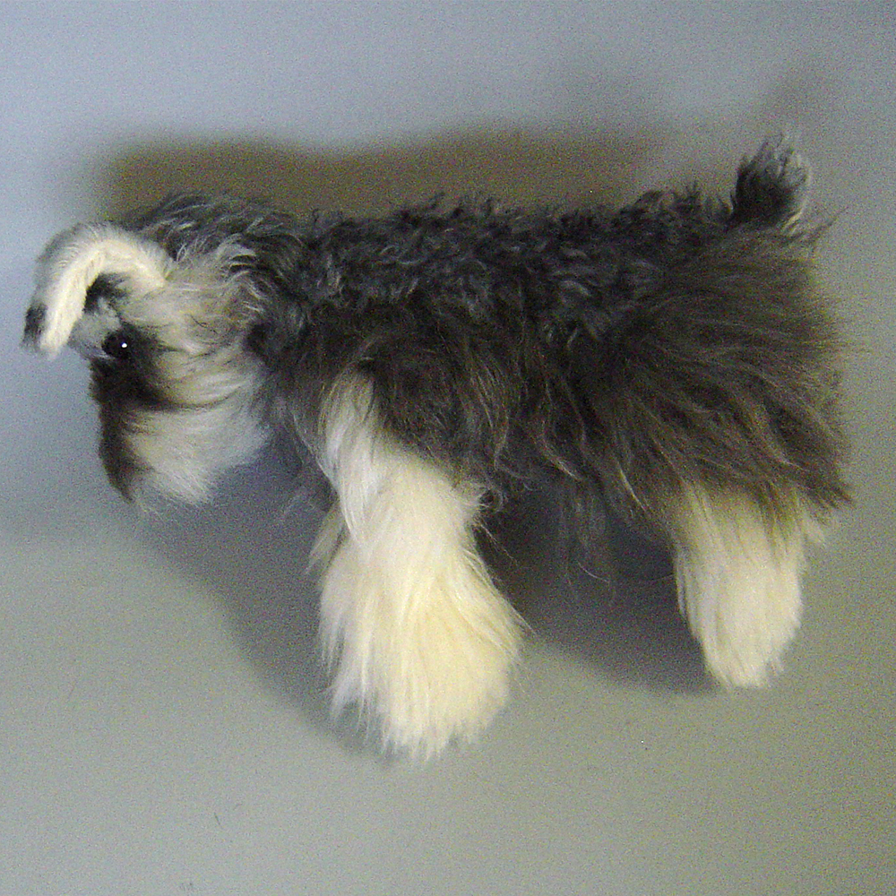 110807nana ミニチュアシュナウザー ぬいぐるみ 犬 猫 リアル ペット