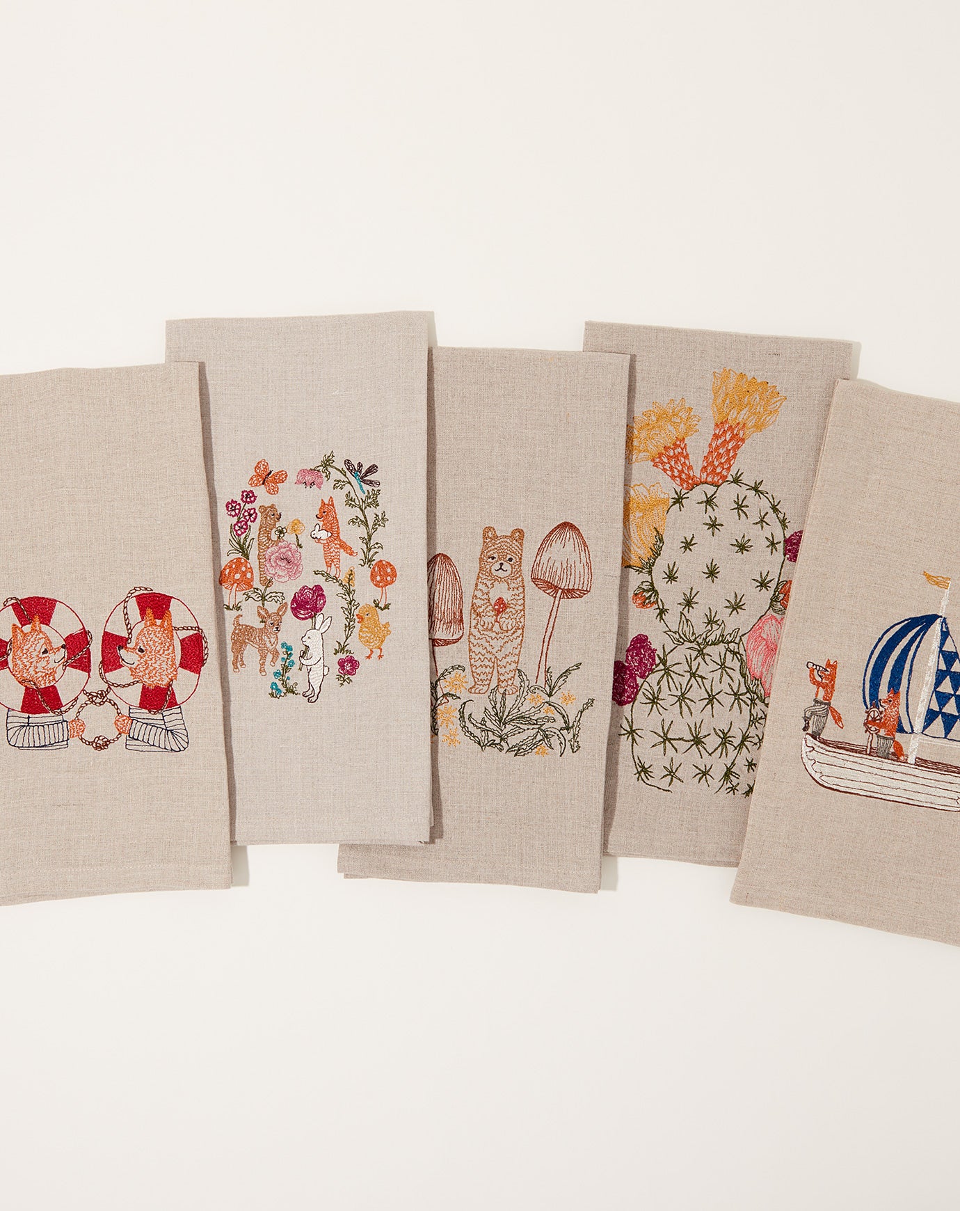 Bear with Mushrooms Tea Towel | Coral & Tusk | Covet + Lou | Covet