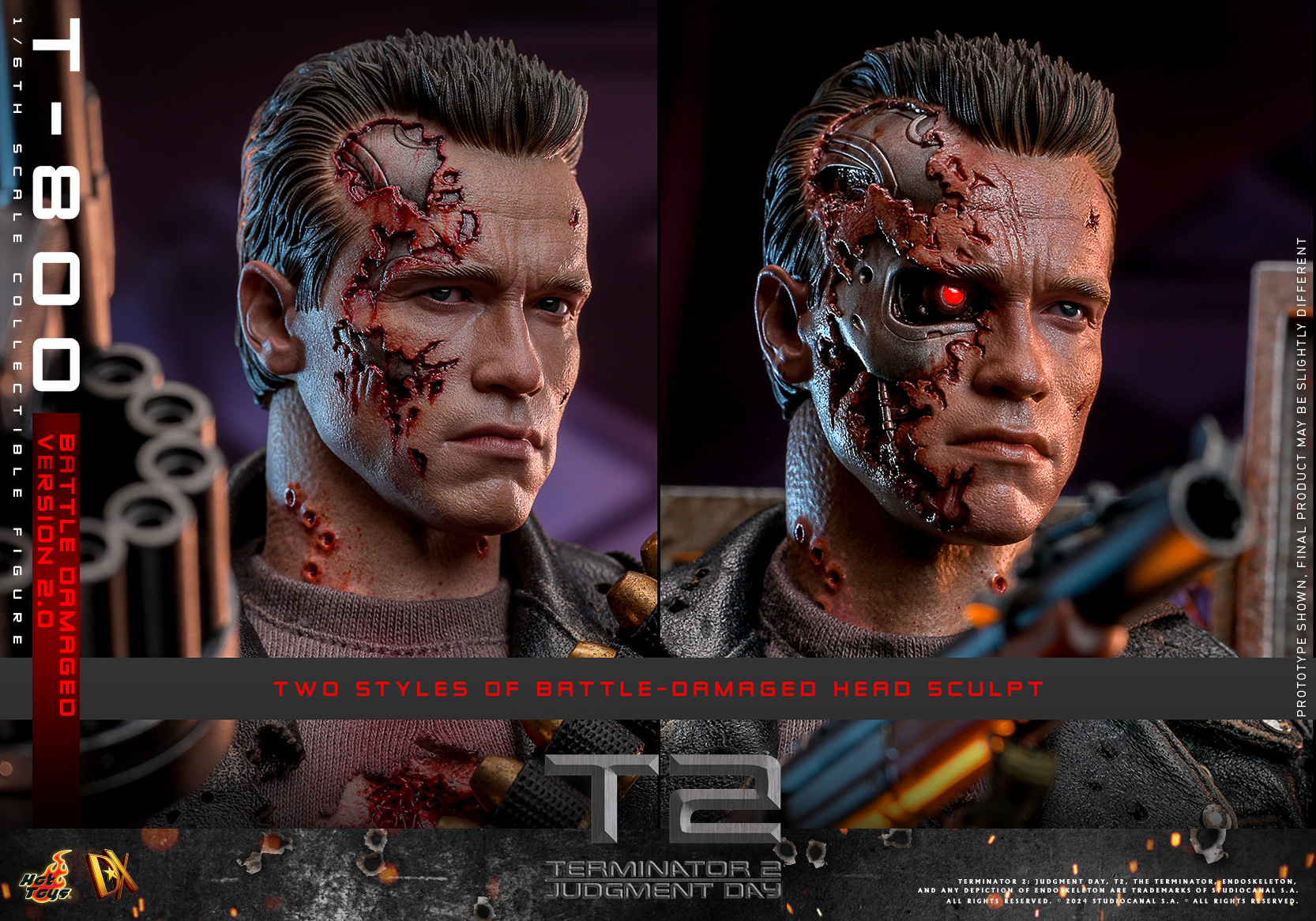 Hot Toys DX46 Terminator 2: Judgment Day - T-800 (Battle Damaged