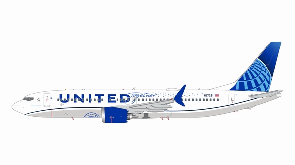 G2UAL1086 GEMINI 200 United Airlines / ユナイテッド航空 B737 MAX 8