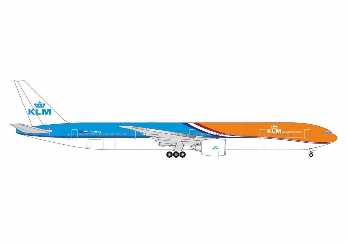 537773 Herpa KLM / KLMオランダ航空 B777-300ER PH-BVA Orange Pride