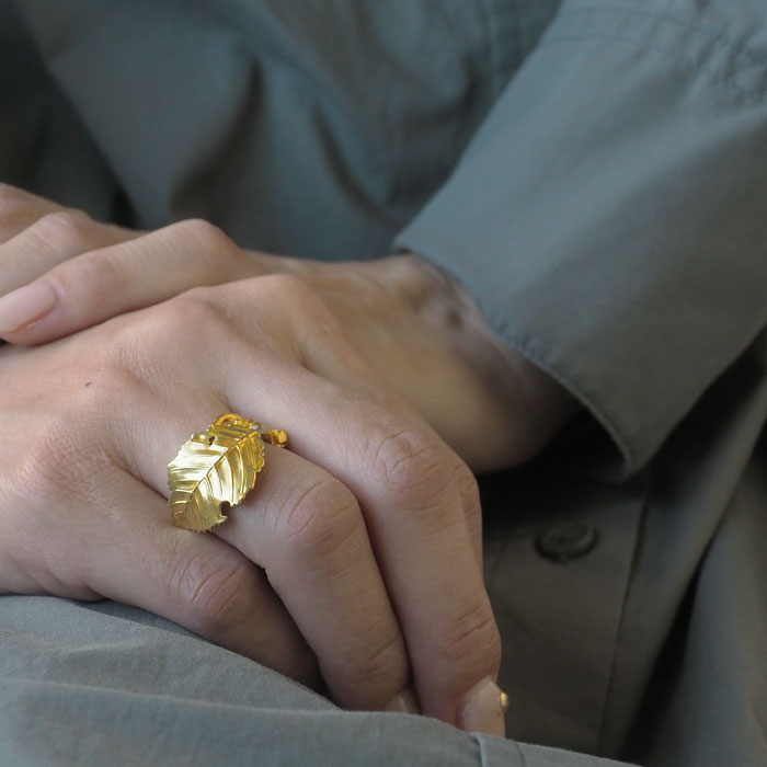 Lano(ラノ) 真鍮 リーフ リング [LN-1286] 平野朋晃 アクセサリー作家