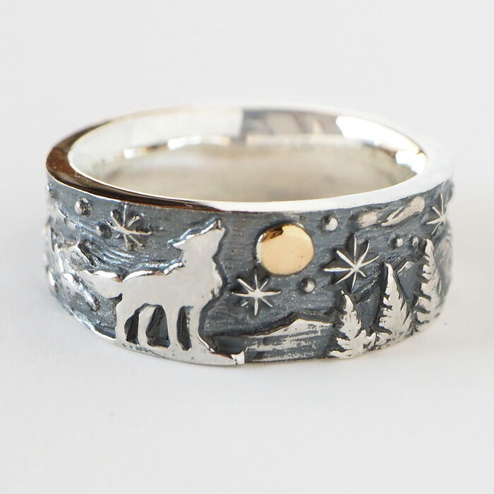 moge（モゲ） 手作りシルバーアクセサリー 月の絆 －狼－ シルバー