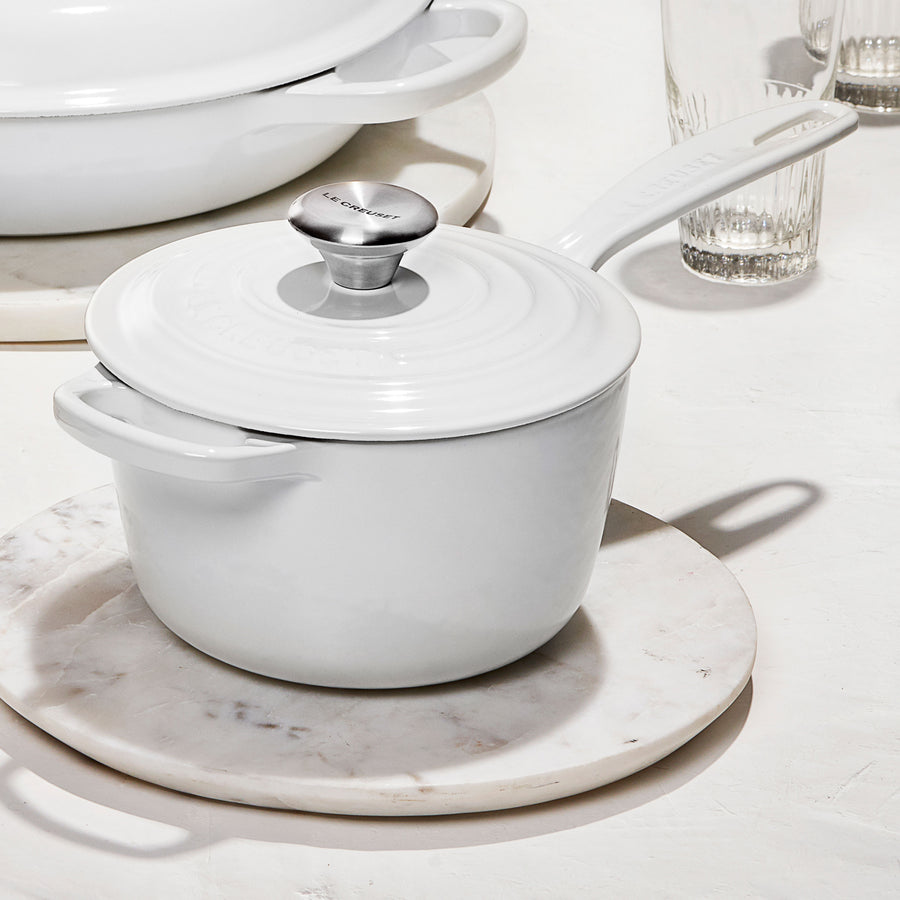 Le Creuset Saucepan - 1.75-qt Cast Iron - White – Cutlery and More