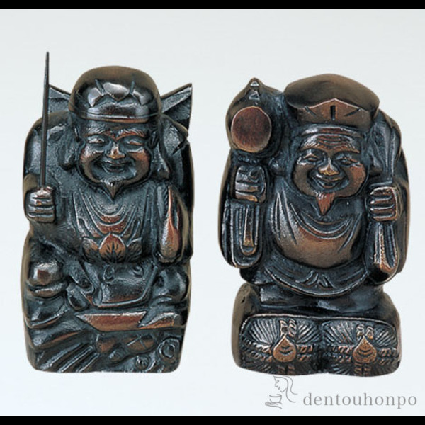 送料無料】 銅製 福の神 / 恵比寿 大黒 宝船 置物 幸運 高岡銅器