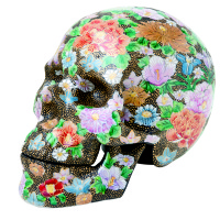 九谷焼SKULL～髑髏～ スカル大 極上花詰 - 九谷焼 髑髏 ～SKULL