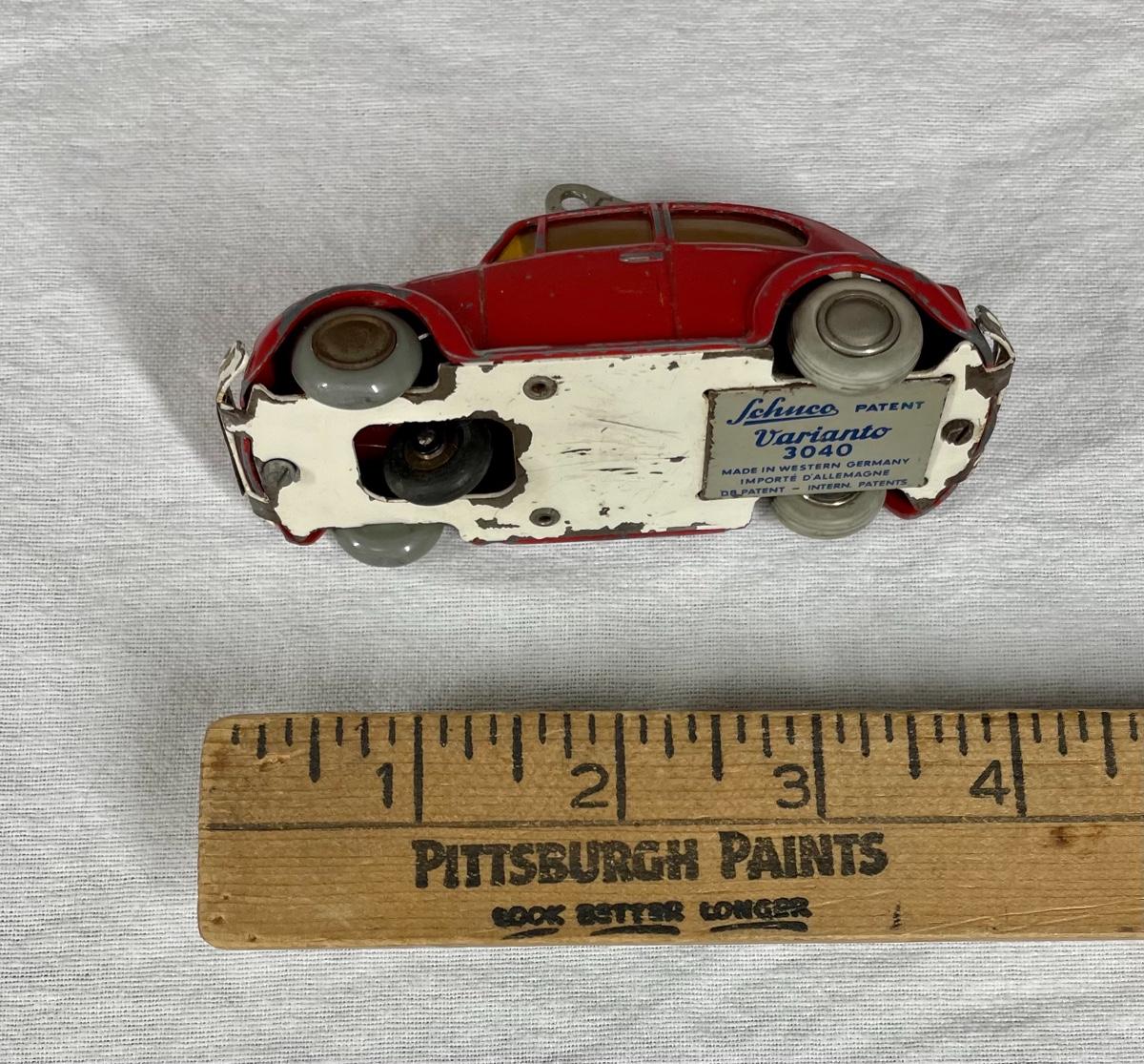 Schuco Red VW Beetle Toy Car Windup Volkswagen with Key