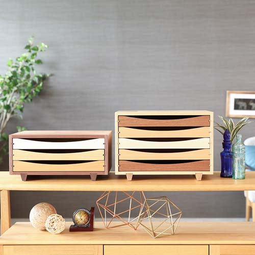 旭川クラフト Arms 工房アームズ 色樹 国産クラフト 木製 小物入れ